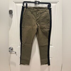Pam & Gela Winter Moss Step Hem Double Stripe Pants 26